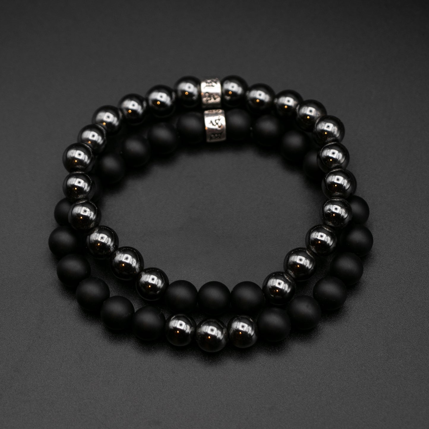 Hematite + Matte Onyx Bracelet