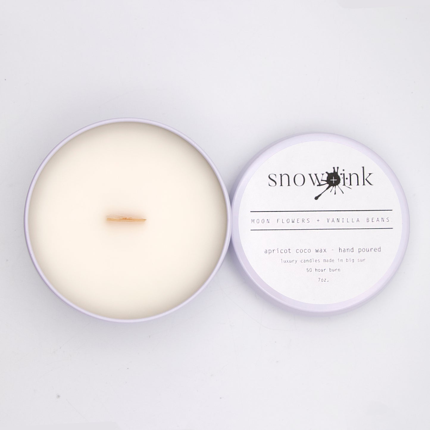 Moon Flowers + Vanilla Beans Candle Tin