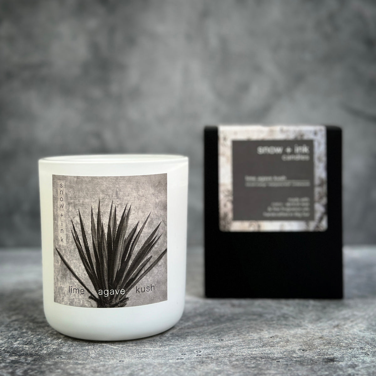 Lime Agave Kush Signature Candle – Snow + Ink