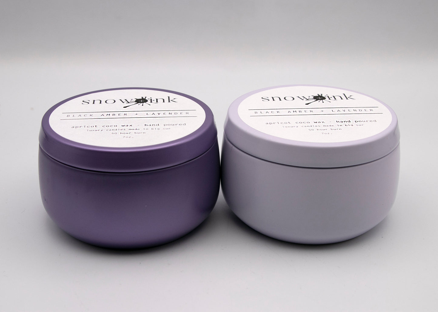 Black  Amber + Lavender Candle Tin